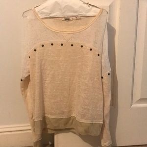 cream sweater with studs